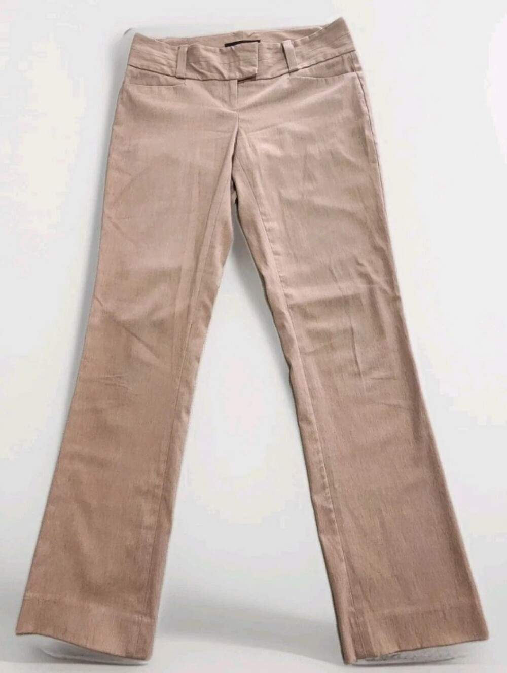 The Limited Exact Stretch Flare Dress Pants Beige Tan Trousers Mid Rise Size 4